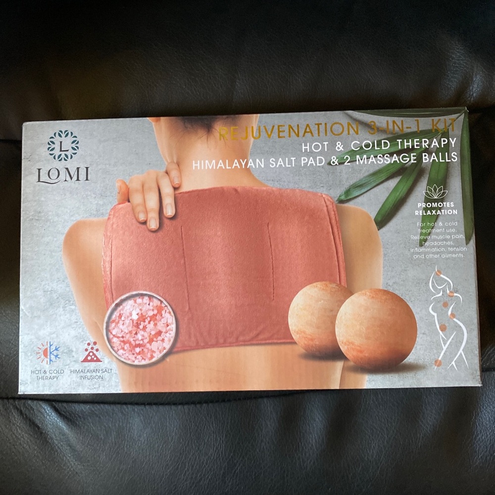 Lomi Hot + Cold Therapy Himalayan Salt Pad + Massage Balls 3-in-1 NEW!